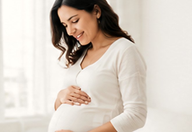 Expectant mother during an antenatal check